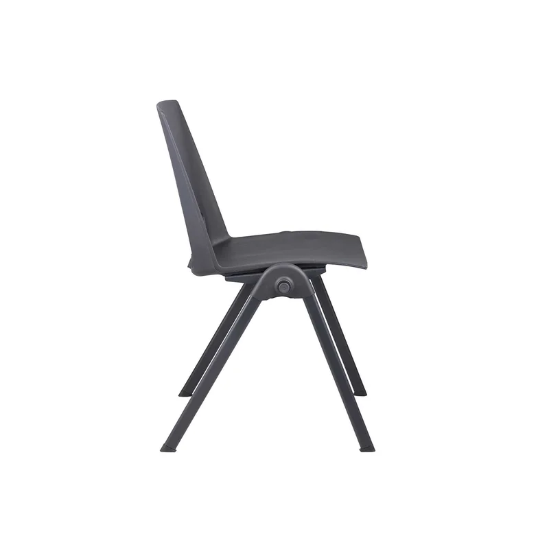 Посетителски стол RFG Sweet Black, полипропилен, до 120 kg, черен, 4 броя в комплект