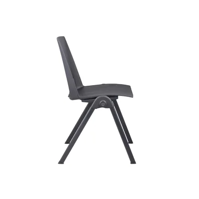 Посетителски стол RFG Sweet Black, полипропилен, до 120 kg, черен, 4 броя в комплект