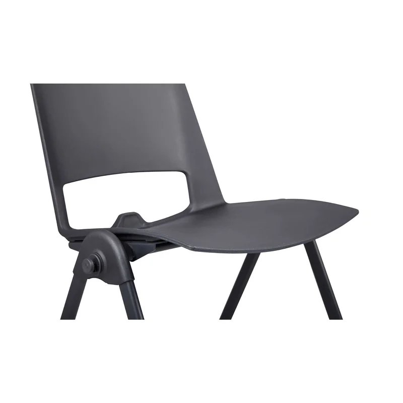 Посетителски стол RFG Sweet Black, полипропилен, до 120 kg, черен, 4 броя в комплект