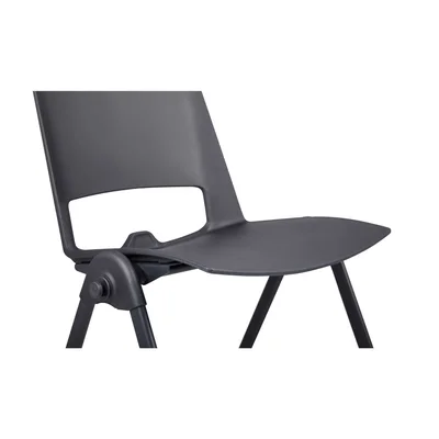 Посетителски стол RFG Sweet Black, полипропилен, до 120 kg, черен, 4 броя в комплект