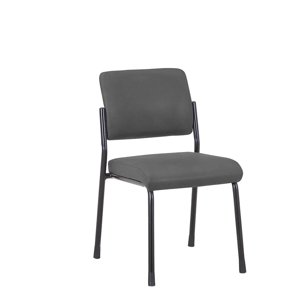 Посетителски стол RFG Solid M, текстил, метална основа, до 150 kg, сив, 4 броя в комплект