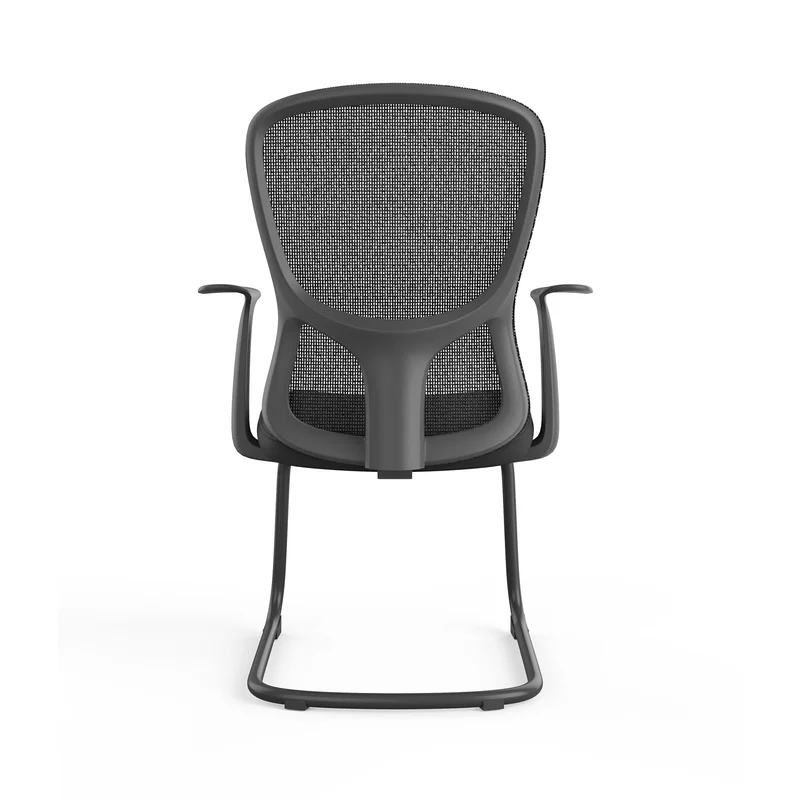 Посетителски стол RFG Smarter M, дамаска и меш, до 120 kg, черна седалка, черна облегалка, 2 броя в комплект