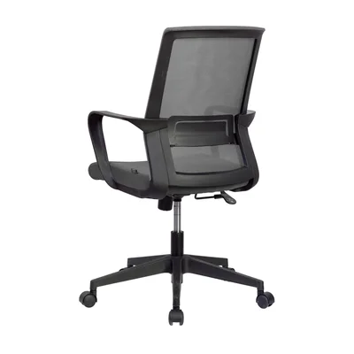 Офис стол RFG Smart W, дамаска и меш, Tilt механизъм, до 120 kg, тъмносива седалка, сива облегалка