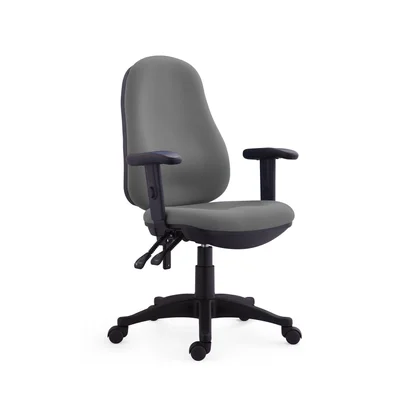 Офис стол RFG Norton, текстил, Ergon 2l механизъм, до 120 kg, сив