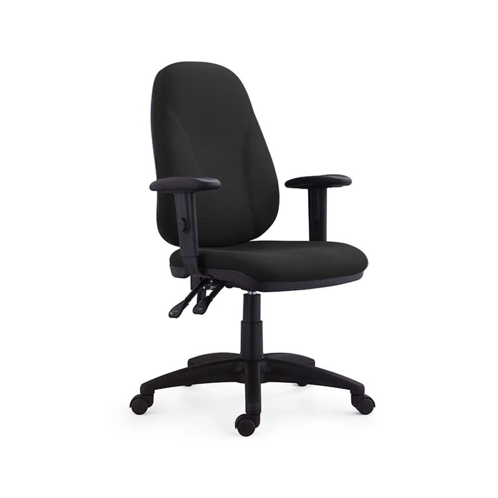 Офис стол RFG Bristol, текстил, Ergon 2l механизъм, до 130 kg, черен
