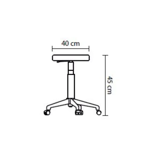 Офис стол RFG-табуретка Twist Black, екокожа, до 120 kg, черен