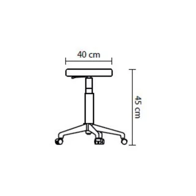 Офис стол RFG-табуретка Twist Black, екокожа, до 120 kg, черен