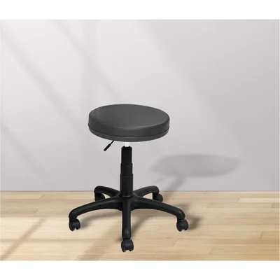 Офис стол RFG-табуретка Twist Black, екокожа, до 120 kg, черен