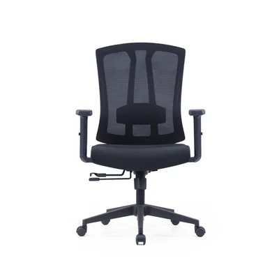 Ергономичен офис стол RFG Primo W, дамаска и меш, Multi-function механизъм, до 130 kg, черен