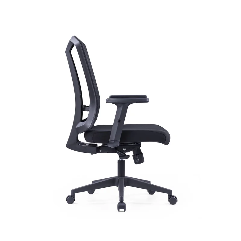 Ергономичен офис стол RFG Primo W, дамаска и меш, Multi-function механизъм, до 130 kg, черен