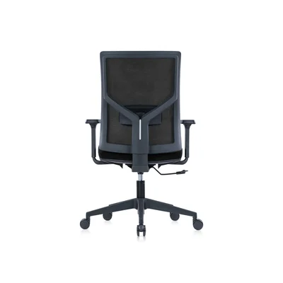 Ергономичен стол RFG Snow Black W, дамаска и меш, Multi-function механизъм, до 120 kg, черна седалка, черна облегалка