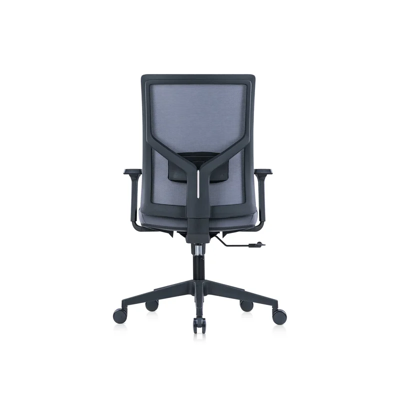 Ергономичен стол RFG Snow Black W, дамаска и меш, Multi-function механизъм, до 120 kg, светлосива седалка, светлосива облегалка