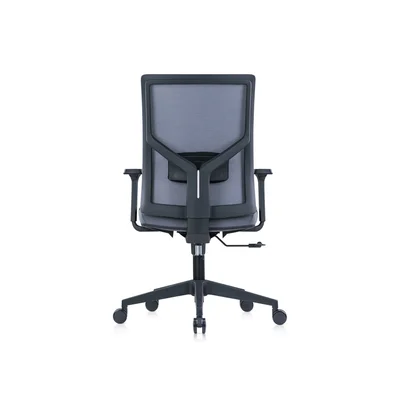 Ергономичен стол RFG Snow Black W, дамаска и меш, Multi-function механизъм, до 120 kg, светлосива седалка, светлосива облегалка