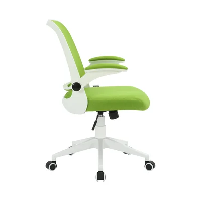 Офис стол RFG Pretty White W, дамаска и меш, Tilt механизъм, до 120 kg, зелен