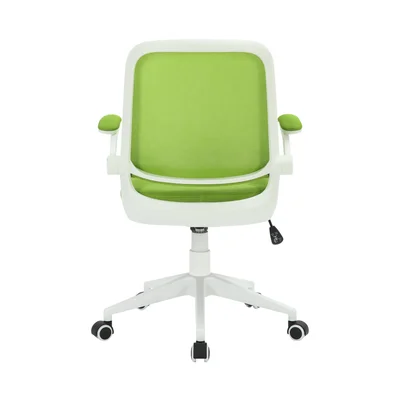 Офис стол RFG Pretty White W, дамаска и меш, Tilt механизъм, до 120 kg, зелен