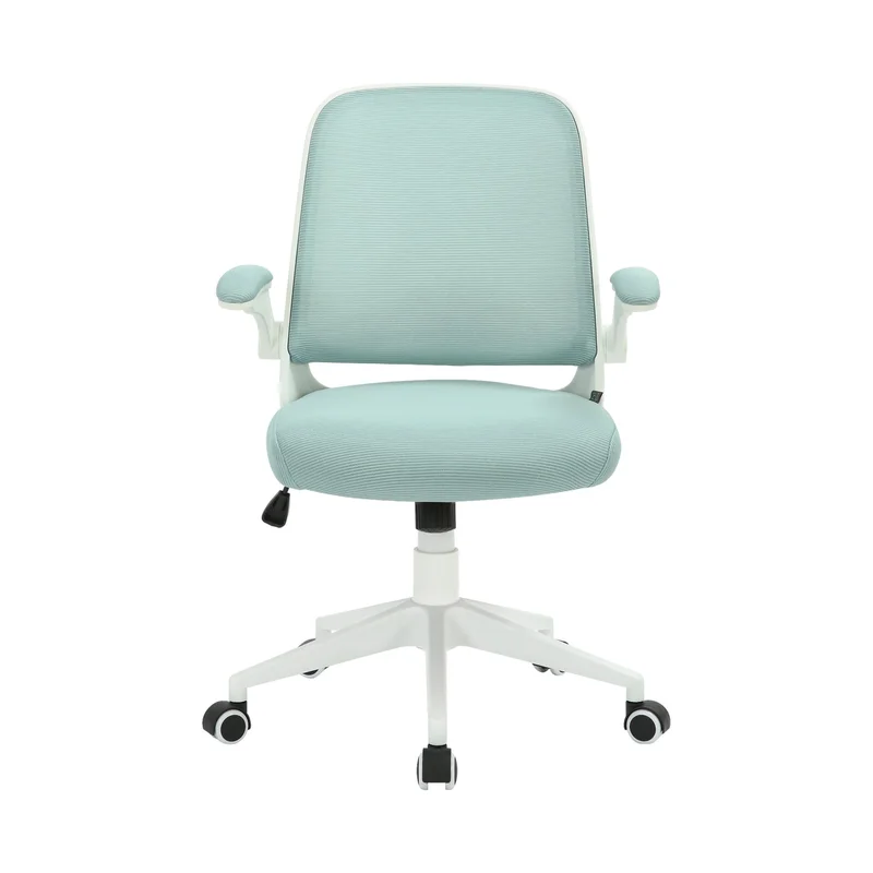 Офис стол RFG Pretty White W, дамаска и меш, Tilt механизъм, до 120 kg, син