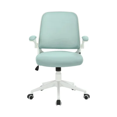 Офис стол RFG Pretty White W, дамаска и меш, Tilt механизъм, до 120 kg, син