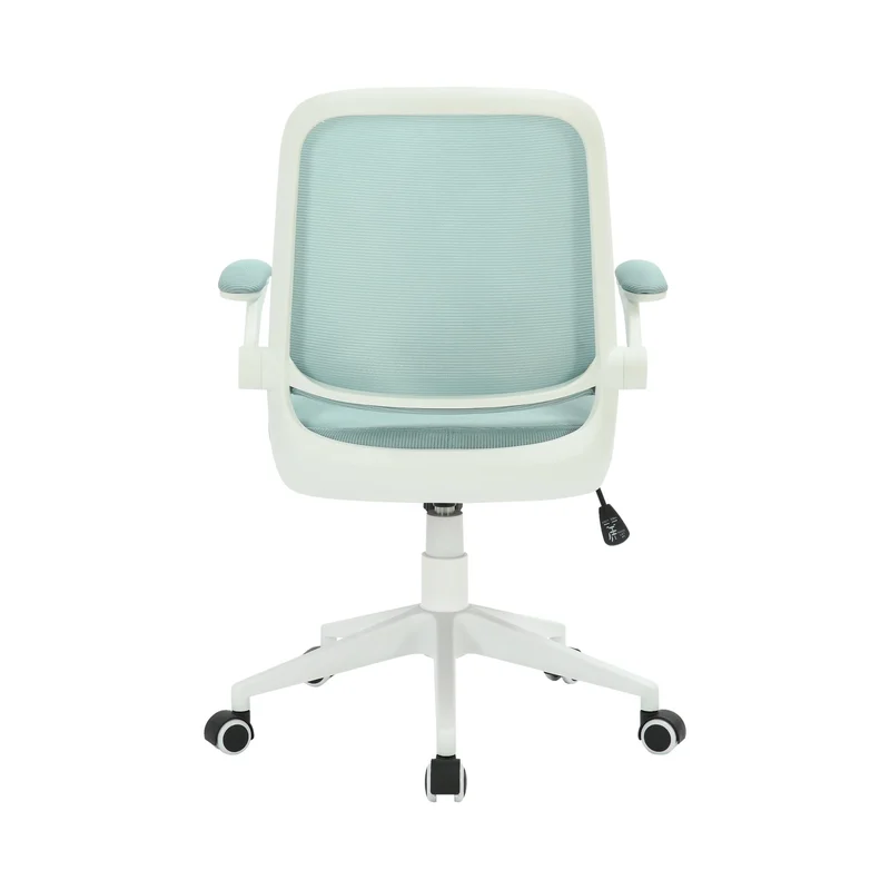 Офис стол RFG Pretty White W, дамаска и меш, Tilt механизъм, до 120 kg, син