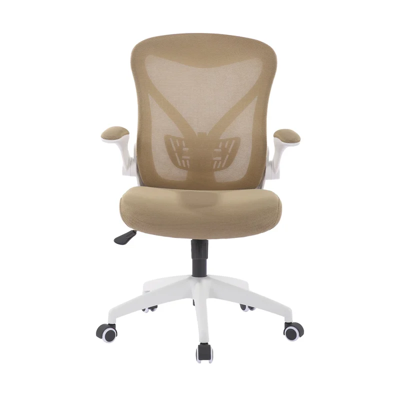 Офис стол RFG Jolly White W, дамаска и меш, Tilt механизъм, до 120 kg, бежов