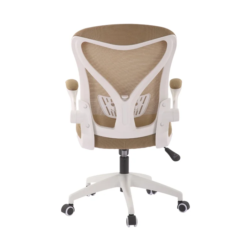 Офис стол RFG Jolly White W, дамаска и меш, Tilt механизъм, до 120 kg, бежов