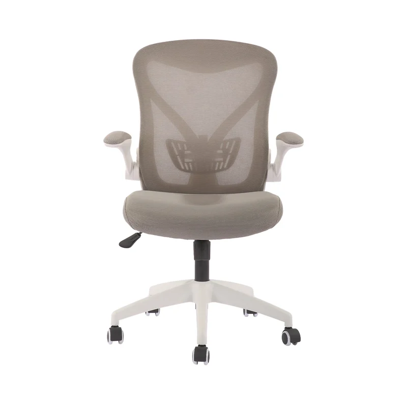 Офис стол RFG Jolly White W, дамаска и меш, Tilt механизъм, до 120 kg, сив