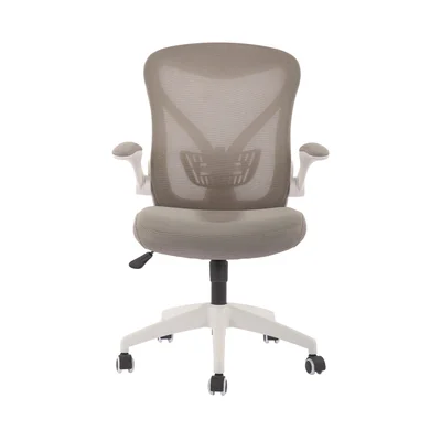 Офис стол RFG Jolly White W, дамаска и меш, Tilt механизъм, до 120 kg, сив