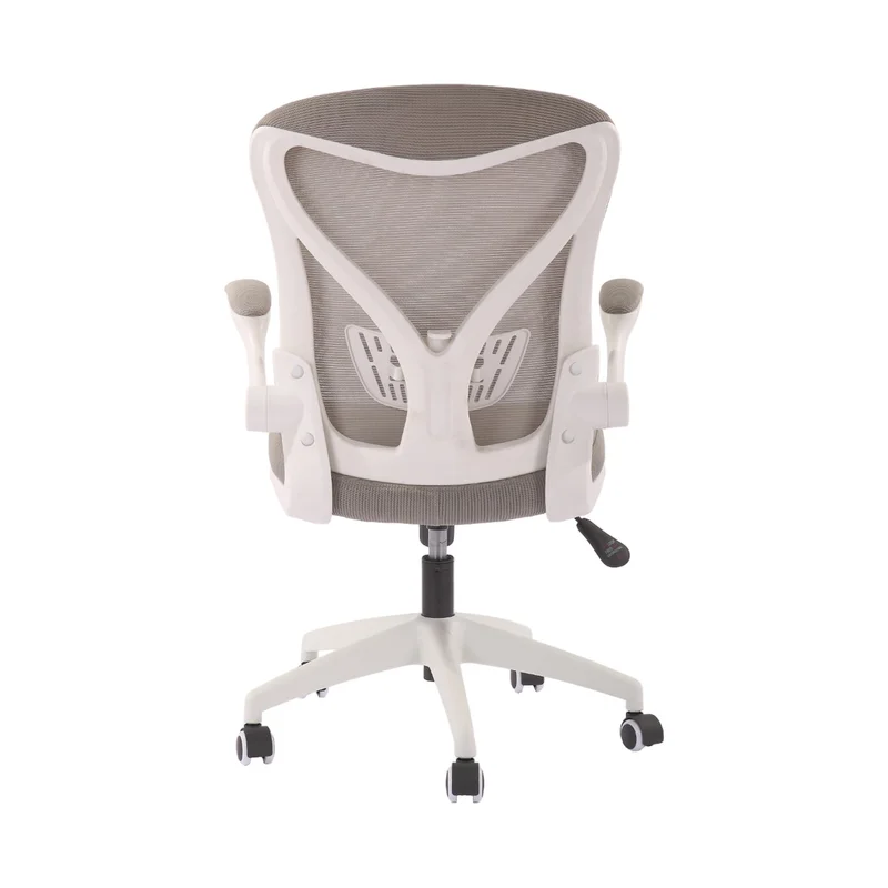 Офис стол RFG Jolly White W, дамаска и меш, Tilt механизъм, до 120 kg, сив