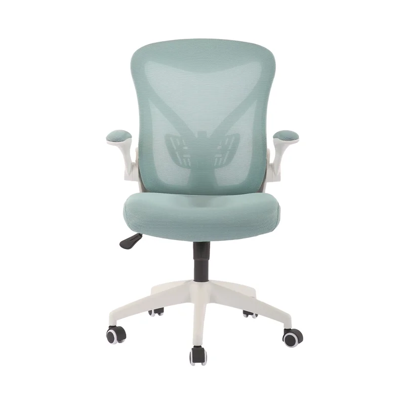Офис стол RFG Jolly White W, дамаска и меш, Tilt механизъм, до 120 kg, син