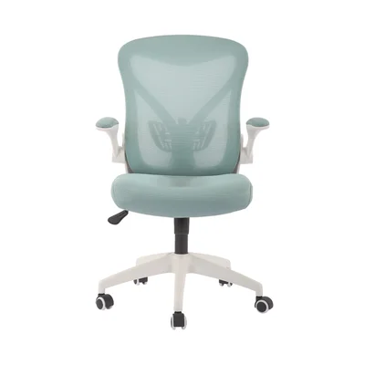 Офис стол RFG Jolly White W, дамаска и меш, Tilt механизъм, до 120 kg, син