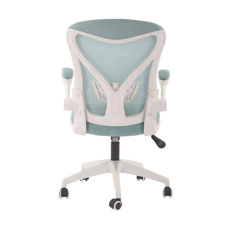 Офис стол RFG Jolly White W, дамаска и меш, Tilt механизъм, до 120 kg, син