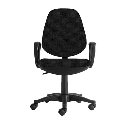 Ергономичен стол RFG Presto Black, текстил, до 130 kg, черен