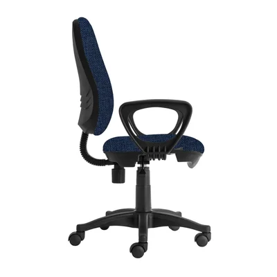 Ергономичен стол RFG Presto Black, текстил, до 130 kg, син