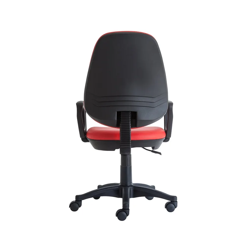 Ергономичен стол RFG Presto Black, екокожа, до 130 kg, червен