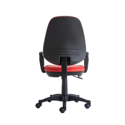 Ергономичен стол RFG Presto Black, екокожа, до 130 kg, червен