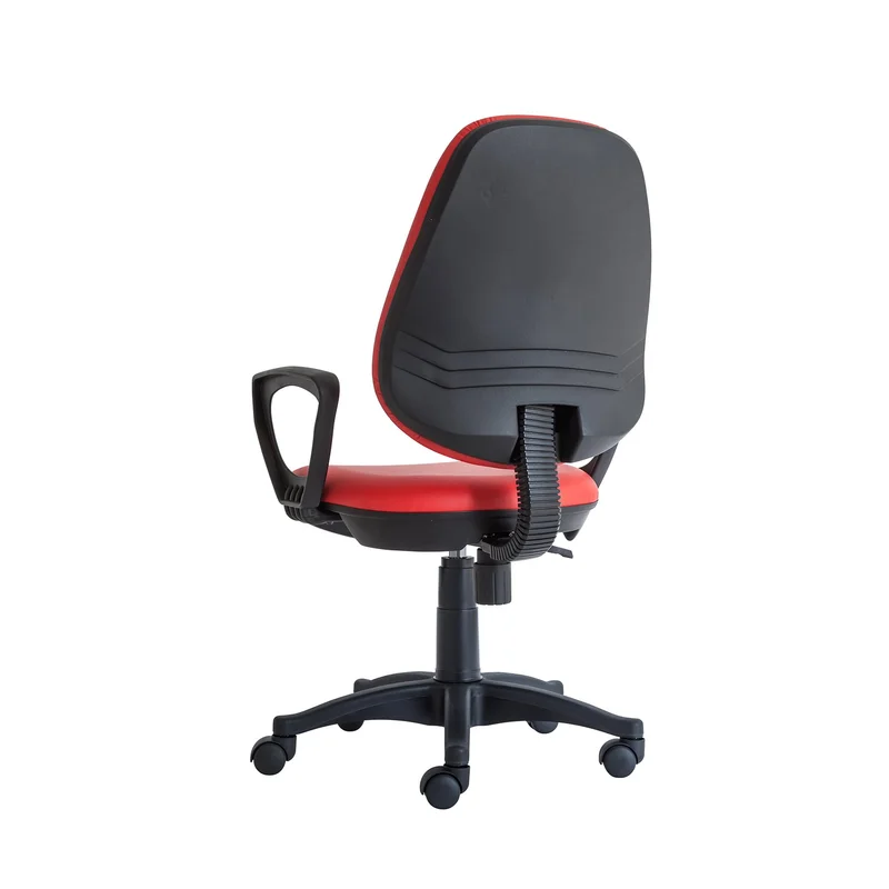 Ергономичен стол RFG Presto Black, екокожа, до 130 kg, червен