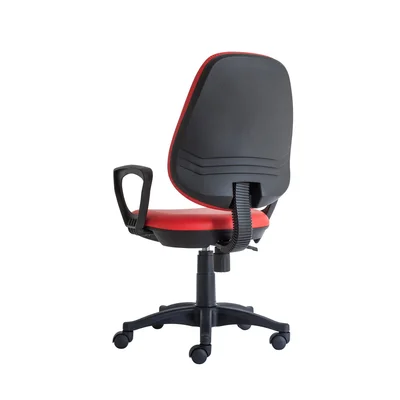 Ергономичен стол RFG Presto Black, екокожа, до 130 kg, червен