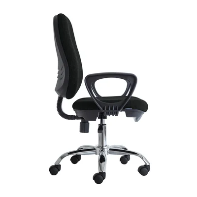 Ергономичен стол RFG Presto Chrome, текстил, до 130 kg, черен