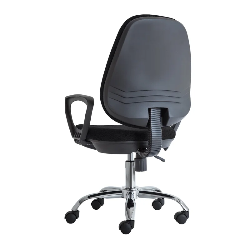 Ергономичен стол RFG Presto Chrome, текстил, до 130 kg, черен