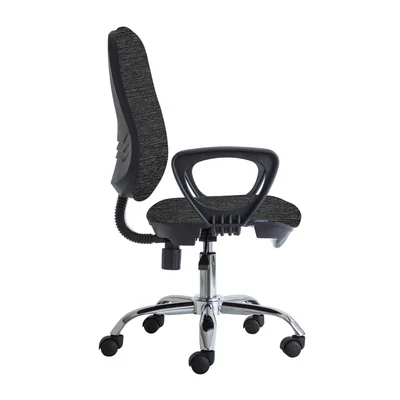 Ергономичен стол RFG Presto Chrome, текстил, до 130 kg, сив меланж