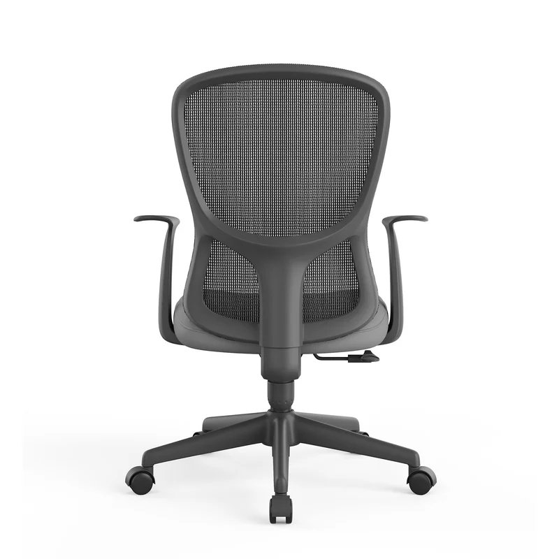 Офис стол RFG Smarter W, дамаска и меш, до 120 kg, сива седалка, сива облегалка