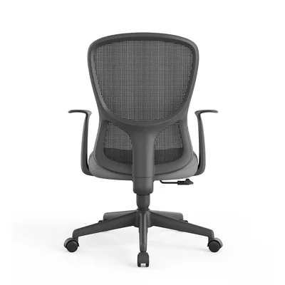 Офис стол RFG Smarter W, дамаска и меш, до 120 kg, сива седалка, сива облегалка