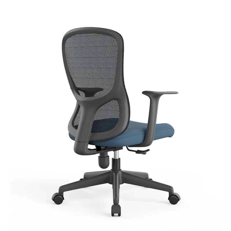 Офис стол RFG Smarter W, дамаска и меш, до 120 kg, тъмносиня седалка, тъмносиня облегалка