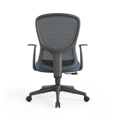 Офис стол RFG Smarter W, дамаска и меш, до 120 kg, тъмносиня седалка, тъмносиня облегалка