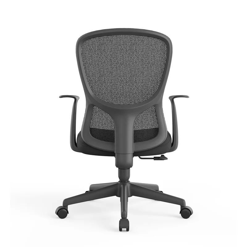 Офис стол RFG Smarter W, дамаска и меш, до 120 kg, черна седалка, черна облегалка
