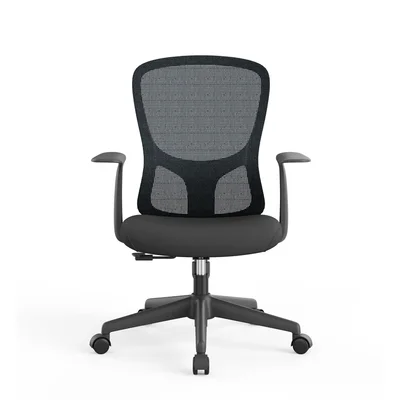 Офис стол RFG Smarter W, дамаска и меш, до 120 kg, черна седалка, тъмносиня облегалка