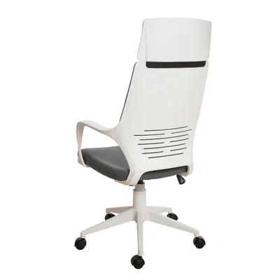 Директорски стол Force White, текстил, Tilt механизъм, до 120 kg, сив