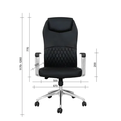 Директорски стол RFG CRONO HB, екокожа, до 150 kg, черен