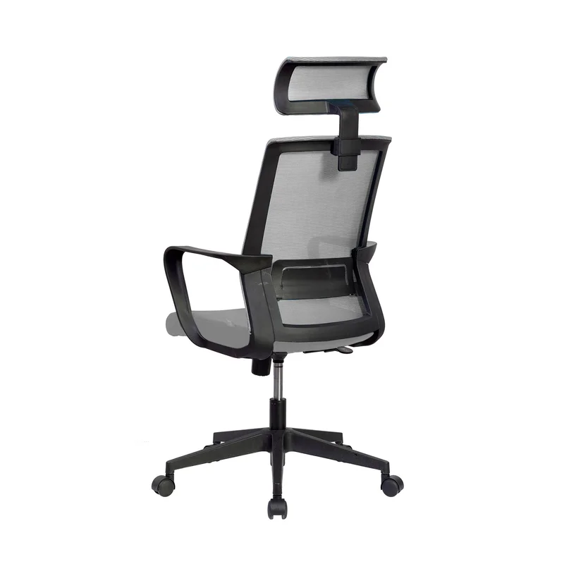 Директорски стол RFG Smart HB, дамаска и меш, Tilt механизъм, до 120 kg, тъмносива седалка, сива облегалка