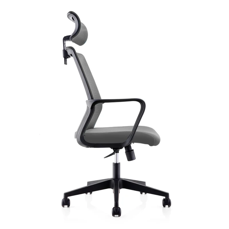 Директорски стол RFG Smart HB, дамаска и меш, Tilt механизъм, до 120 kg, тъмносива седалка, сива облегалка