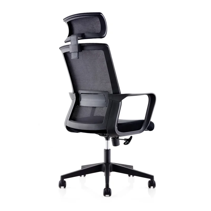 Директорски стол RFG Smart HB, дамаска и меш, Tilt механизъм, до 120 kg, черна седалка, черна облегалка